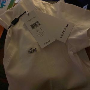 White V-Neck Lacoste Womens shirt